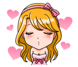 JAPANESE LOVELY HOSTESSES LINE STAMP sticker #6098646