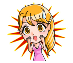 JAPANESE LOVELY HOSTESSES LINE STAMP sticker #6098648
