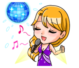 JAPANESE LOVELY HOSTESSES LINE STAMP sticker #6098649