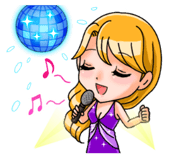 JAPANESE LOVELY HOSTESSES LINE STAMP sticker #6098649