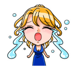 JAPANESE LOVELY HOSTESSES LINE STAMP sticker #6098652