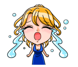 JAPANESE LOVELY HOSTESSES LINE STAMP sticker #6098652