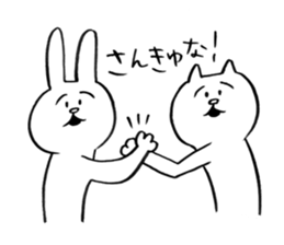 CAT and RABBIT!!! sticker #6098911