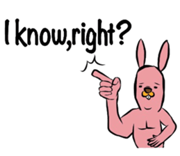 REAL Rabbit Sticker (English) sticker #6099376