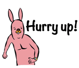 REAL Rabbit Sticker (English) sticker #6099379