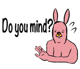 REAL Rabbit Sticker (English) sticker #6099380