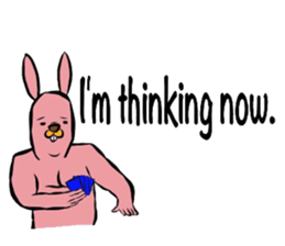REAL Rabbit Sticker (English) sticker #6099382
