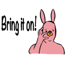 REAL Rabbit Sticker (English) sticker #6099385