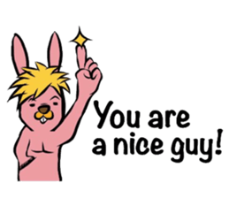 REAL Rabbit Sticker (English) sticker #6099391