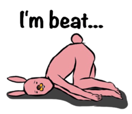 REAL Rabbit Sticker (English) sticker #6099392