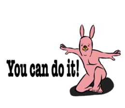 REAL Rabbit Sticker (English) sticker #6099395