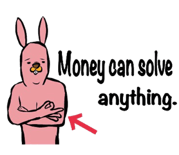 REAL Rabbit Sticker (English) sticker #6099406