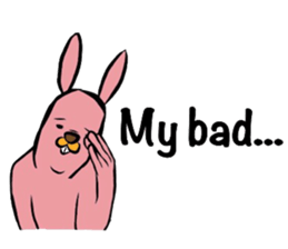 REAL Rabbit Sticker (English) sticker #6099413