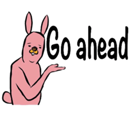 REAL Rabbit Sticker (English) sticker #6099415