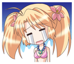 The girl of swimming suit and  uniform 2 sticker #6099866