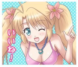 The girl of swimming suit and  uniform 2 sticker #6099867