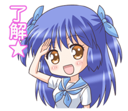 The girl of swimming suit and  uniform 2 sticker #6099868