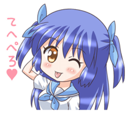 The girl of swimming suit and  uniform 2 sticker #6099869