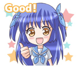 The girl of swimming suit and  uniform 2 sticker #6099870