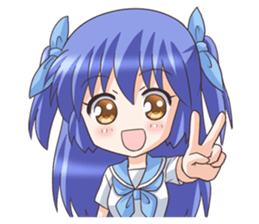 The girl of swimming suit and  uniform 2 sticker #6099871