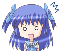 The girl of swimming suit and  uniform 2 sticker #6099872