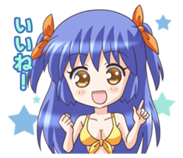 The girl of swimming suit and  uniform 2 sticker #6099874