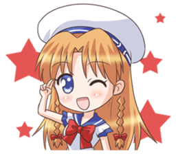 The girl of swimming suit and  uniform 2 sticker #6099877