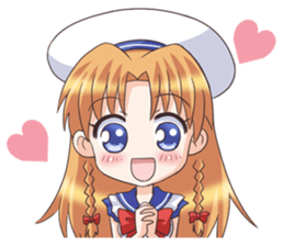 The girl of swimming suit and  uniform 2 sticker #6099878