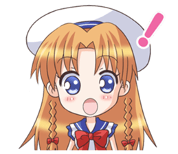 The girl of swimming suit and  uniform 2 sticker #6099879