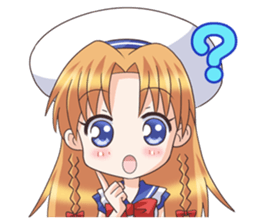 The girl of swimming suit and  uniform 2 sticker #6099880