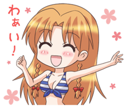 The girl of swimming suit and  uniform 2 sticker #6099881