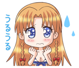 The girl of swimming suit and  uniform 2 sticker #6099882