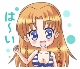The girl of swimming suit and  uniform 2 sticker #6099883