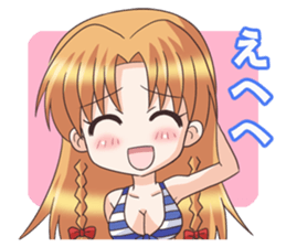 The girl of swimming suit and  uniform 2 sticker #6099884