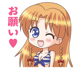 The girl of swimming suit and  uniform 2 sticker #6099885