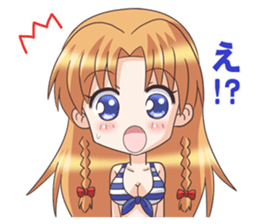 The girl of swimming suit and  uniform 2 sticker #6099886