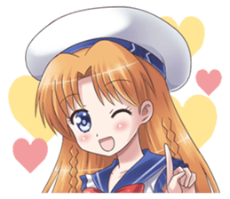 The girl of swimming suit and  uniform 2 sticker #6099887