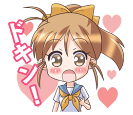 The girl of swimming suit and  uniform 2 sticker #6099890