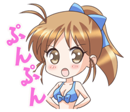 The girl of swimming suit and  uniform 2 sticker #6099891