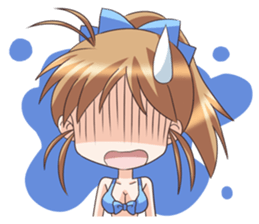 The girl of swimming suit and  uniform 2 sticker #6099893