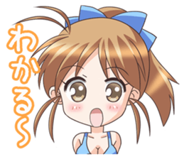 The girl of swimming suit and  uniform 2 sticker #6099894