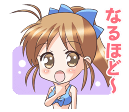 The girl of swimming suit and  uniform 2 sticker #6099895