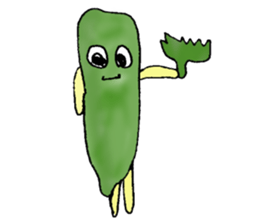 Green pepper and red pepper sticker #6100137