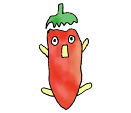 Green pepper and red pepper sticker #6100144