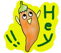 Green pepper and red pepper sticker #6100146