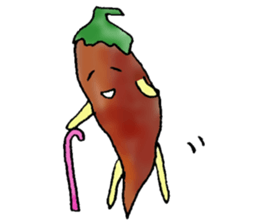 Green pepper and red pepper sticker #6100147