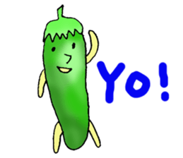 Green pepper and red pepper sticker #6100149