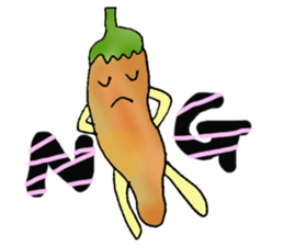 Green pepper and red pepper sticker #6100151