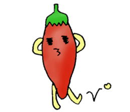 Green pepper and red pepper sticker #6100157