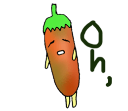 Green pepper and red pepper sticker #6100158